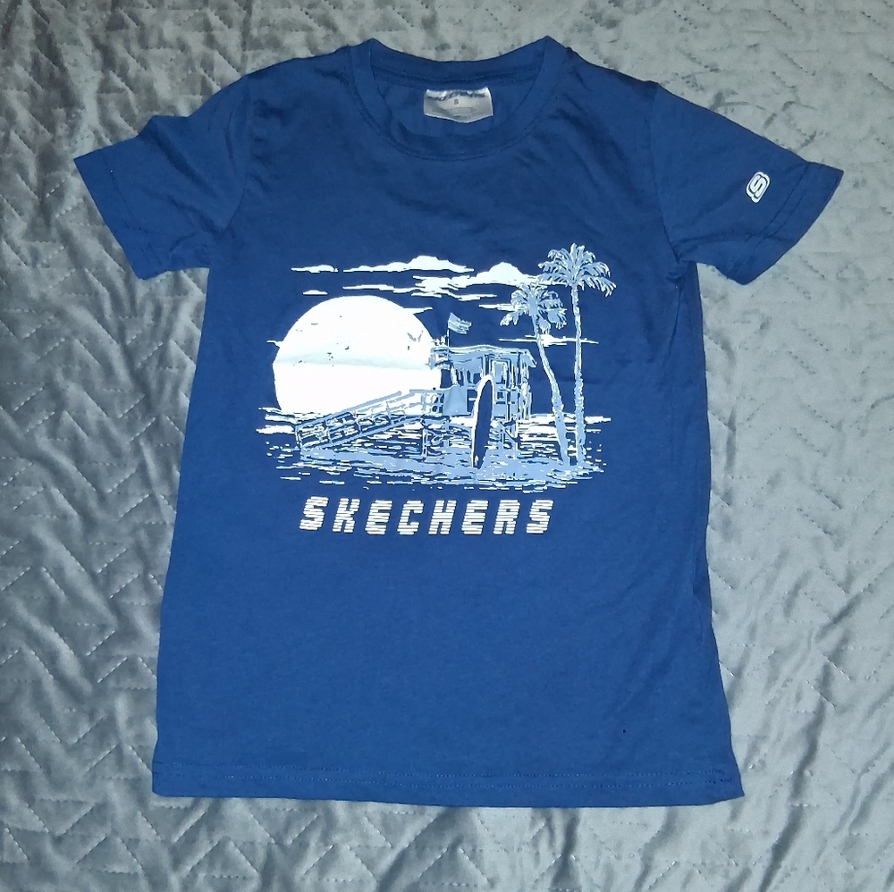 Skechers Blue Graphic T-Shirt